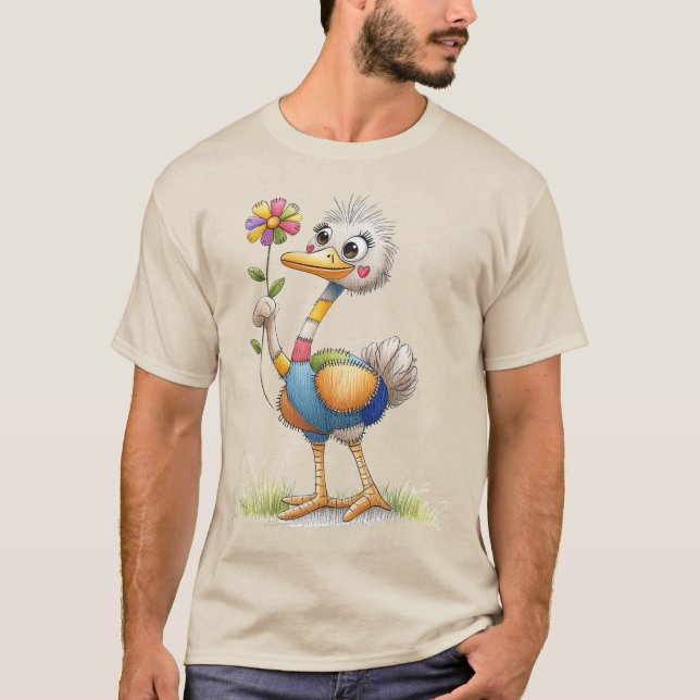 Cute Ostrich T-Shirt (Front)