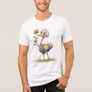 Cute Ostrich Tri-Blend Shirt