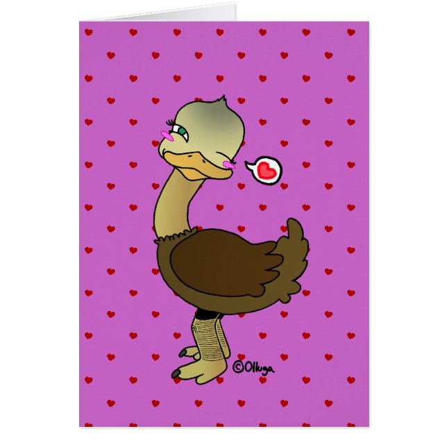 Cute ostrich wink (Front)