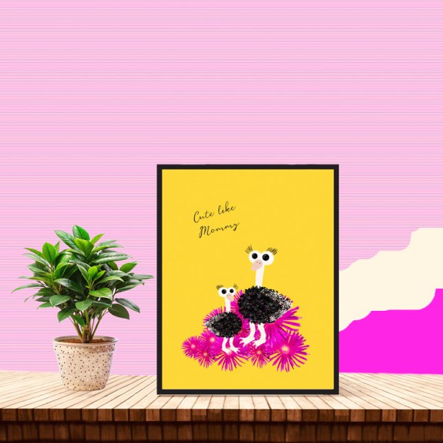 Cute ostriches  poster (Creator Uploaded)