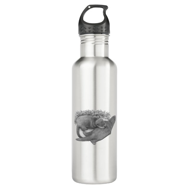 Cute otter 710 ml water bottle (Front)