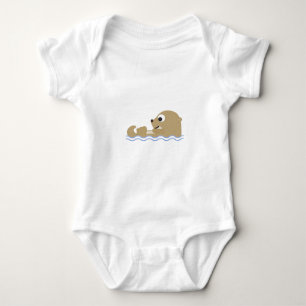 cute otter baby bodysuit