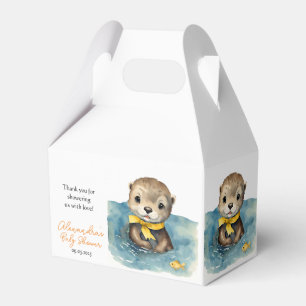 Cute Otter Baby Shower Gender Neutral Favour Box