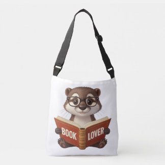 Cute Otter Book Lover Crossbody Bag