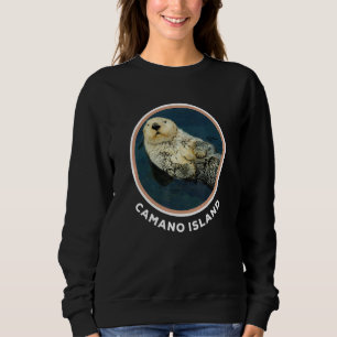 Cute Otter Camano Island Wa Coast Resident Fisherm Sweatshirt
