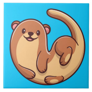 Cute Otter Ceramic Tile