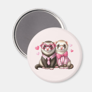 Cute Otter Couple in Love Magnet