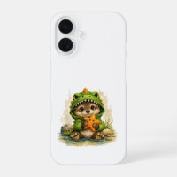 Cute Otter Dino iPhone 16 Case Kawaii
