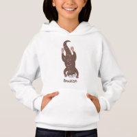 Cute otter diving cartoon illustration