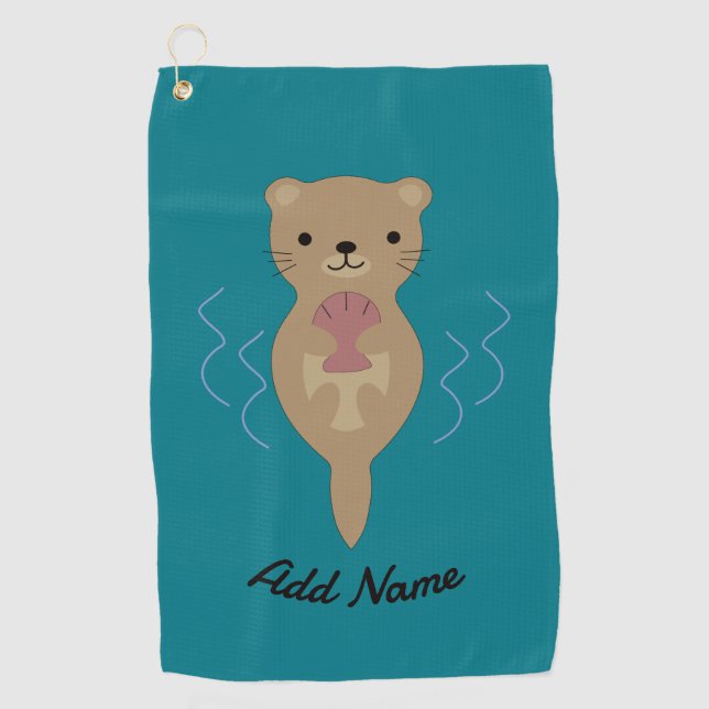 Cute Otter Golf Towel (Front)