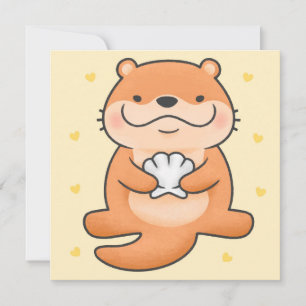 Cute Otter Holiday Card