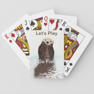 Cute Otter in Water Playing Cards