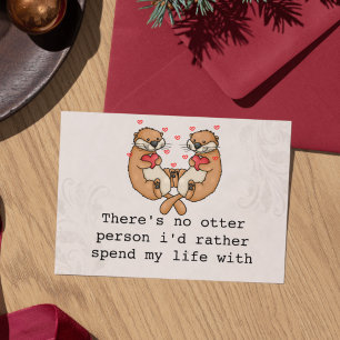 Cute Otter Love Card for Husband/Wife/Significant