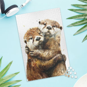 Cute Otter Love Jigsaw Puzzle
