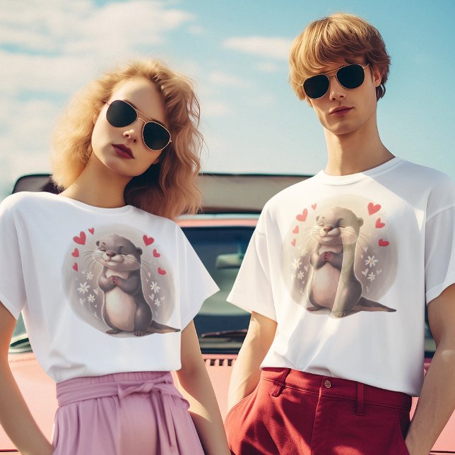 cute otter love T-Shirt (Creator Uploaded)