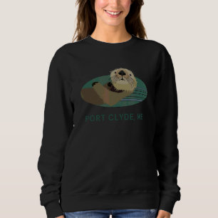 Cute Otter Port Clyde Maine Coast Resident Fisherm Sweatshirt