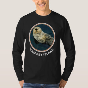 Cute Otter Whidbey Island Wa Coast Resident Fisher T-Shirt