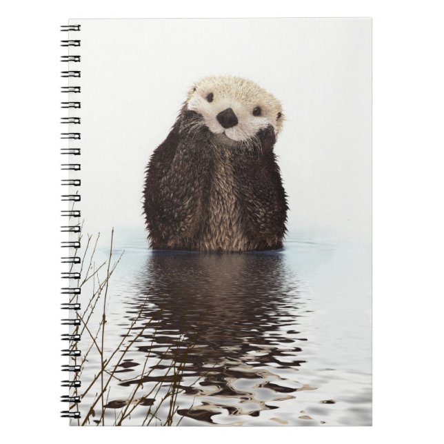 Cute Otter Wildlife Image Spiral Notebook (Front)