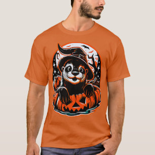 Cute otter witch halloween Kids Boys Womens 3 T-Shirt