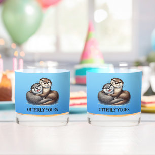 Cute Otterly Yours Now and Furever Whiskey Glass