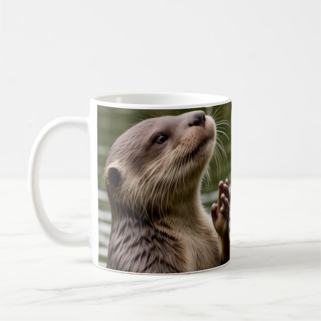 Cute Otters Coffee Mug (Left)