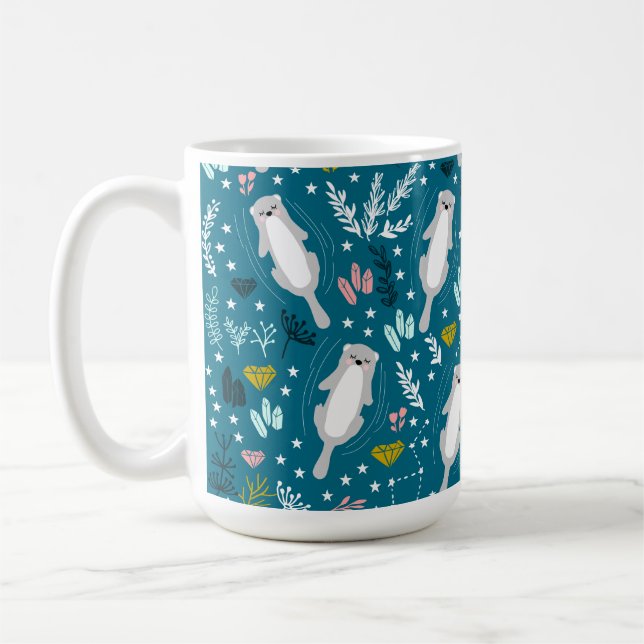 Cute Otters Coffee Mug (Left)
