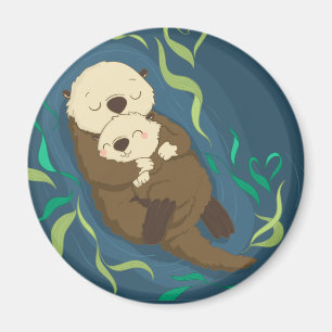 Cute Otters Magnet