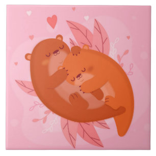 Cute Otters Tile