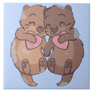 Cute Otters Tile