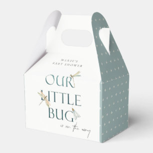 Cute Our Little Bug Blue Dragonfly Baby Shower Favour Box