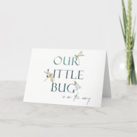 Cute Our Little Bug Blue Dragonfly Baby Shower