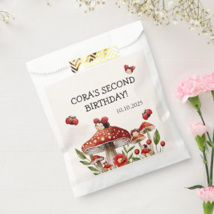 Cute Our Little Ladybug Girl Birthday Favour Bags