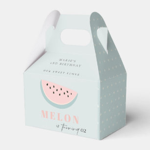 Cute Our Little Melon Pastel Blue Any Age Birthday Favour Box