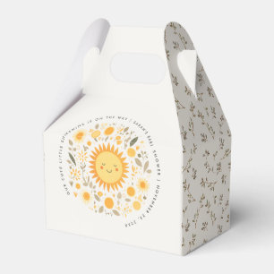 Cute Our Little Sunshine Boho Sun Baby Shower Favour Box