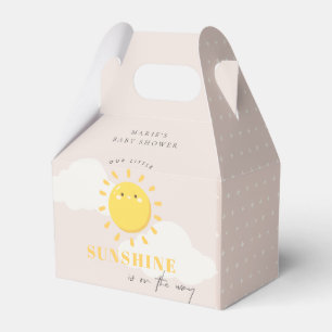 Cute Our Little Sunshine Girl Blush Baby Shower Favour Box