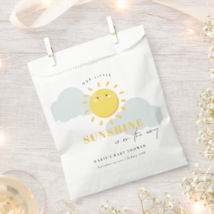 Cute Our Little Sunshine Yellow Baby Shower Favour Bags