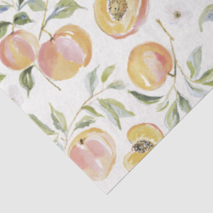 Cute Our Little Sweet Peach Watercolor Birthday Tissue Paper