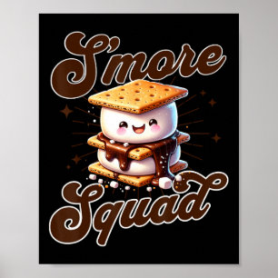 Cute Outdoor Smore Squad Camping Family Matching S Poster
