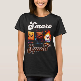 Cute Outdoor Smore Squad Camping Family Matching T-Shirt