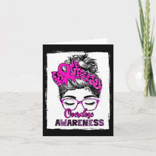 Cute Overdose Awareness Messy Hair Bun For Women 1 Card