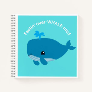 Cute Overwhelmed Whale Notebook