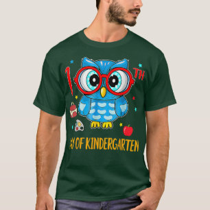 Cute Owl 100th Day Of Kindergarten Funny 100 Days  T-Shirt