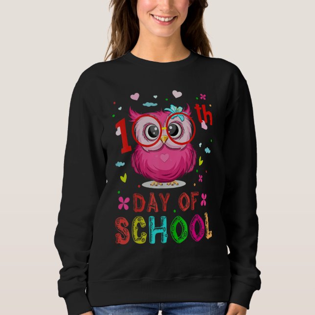 Cute Owl 100th Day Of School Shirt 100 Days Smarte (Front)