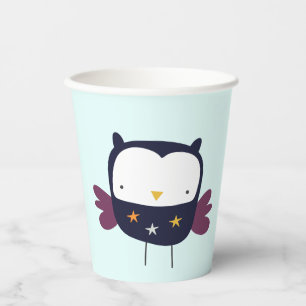 Cute Owl and Star Party Paper Cups