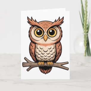 Cute Owl Art For Men Women Kids Barn Owls Bird Owl Card