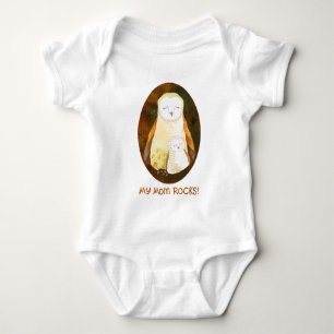 Cute Owl Baby and Mum Infant T-Shirt Bodysuit