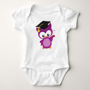 Cute Owl, Baby Owl, Little Owl, Graduation Owl Baby Bodysuit