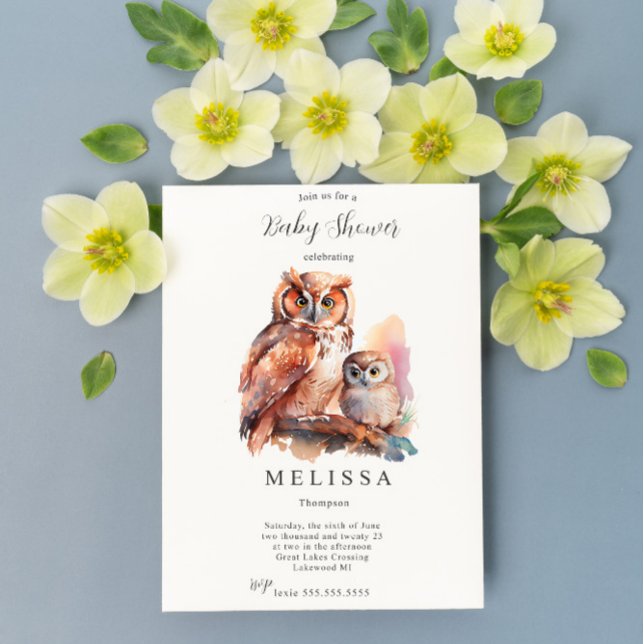 Cute Owl Baby Shower invitation (Creator Uploaded)