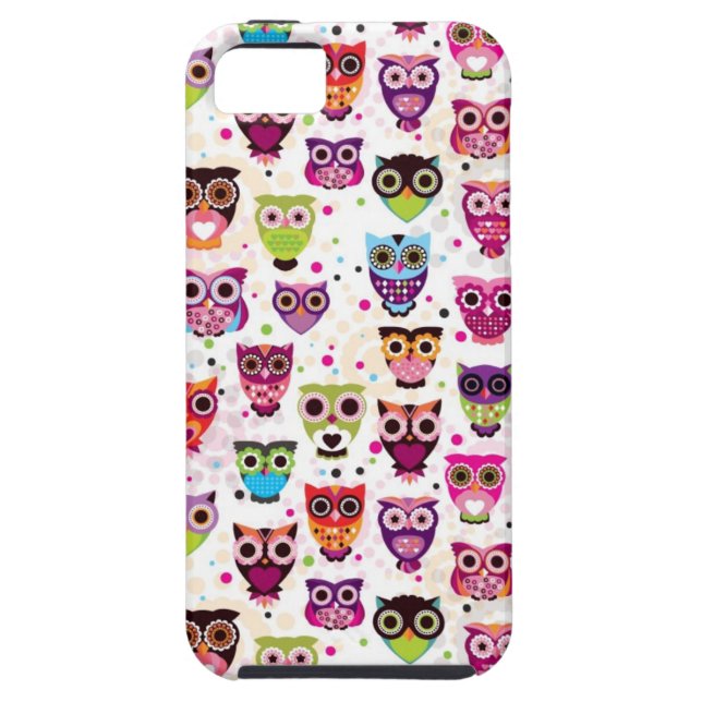 Cute owl background pattern for kids Case-Mate iPhone case (Back)