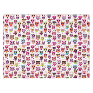 Cute owl background pattern for kids tablecloth